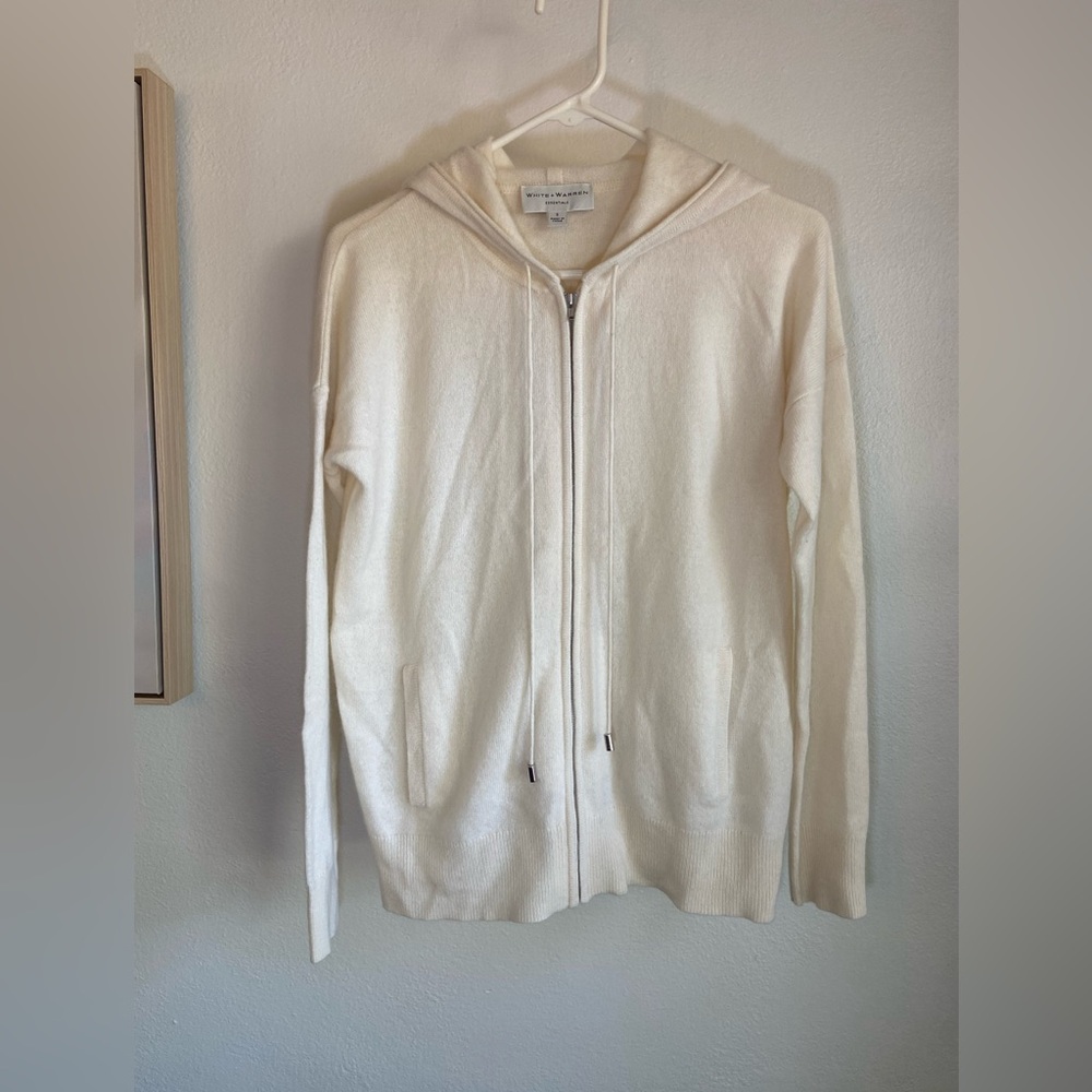 White and Warren Cashmere Zip Hoodie -S - Picture 5 of 16